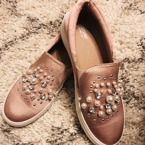 NWT Missimo Slip-on Pink Satin Casual Sneaker